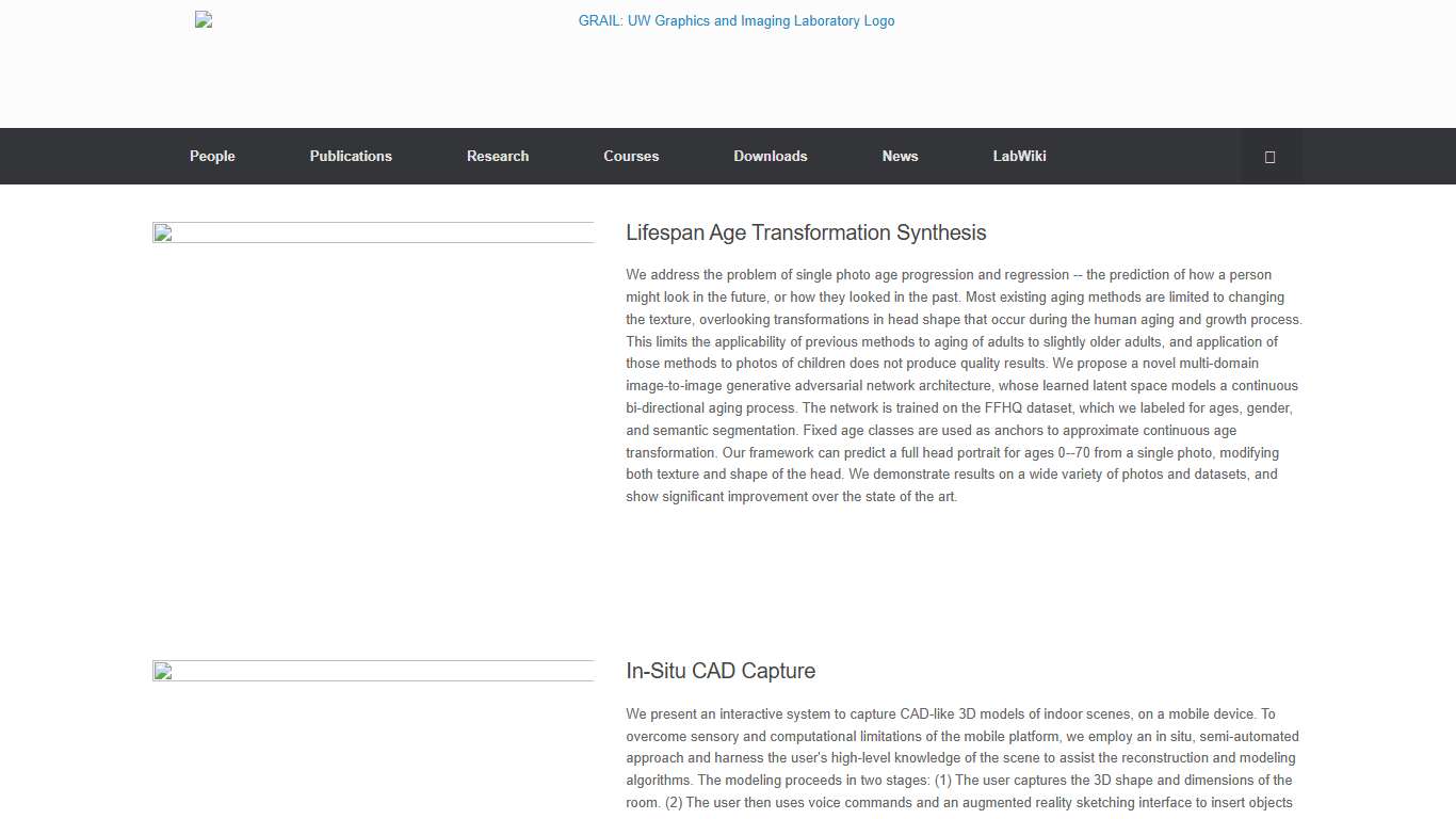 Research – GRAIL: UW Graphics and Imaging Laboratory